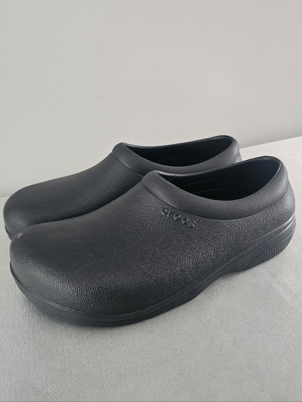 CROCS On The Clock Slip In Unisex Black Work Shoes